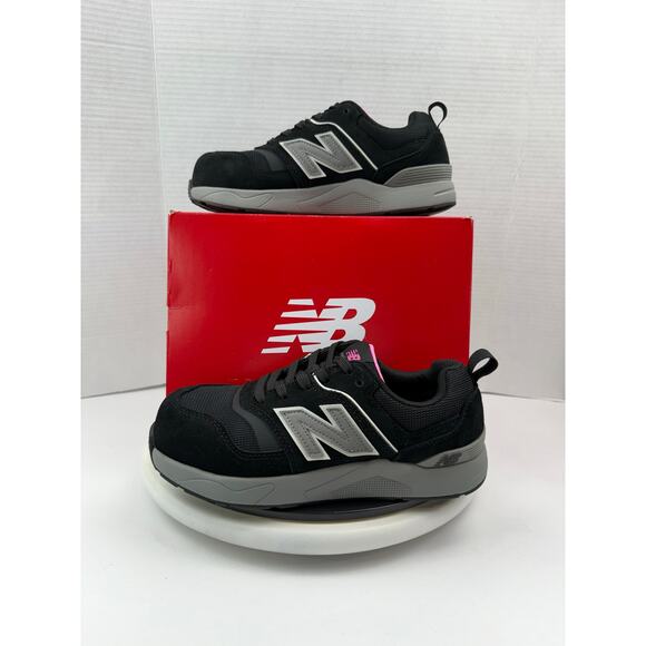 New Balance Womens Size 8 Wide Elite Lite Composite Toe EH Work Shoes Black Pink - Picture 1 of 12